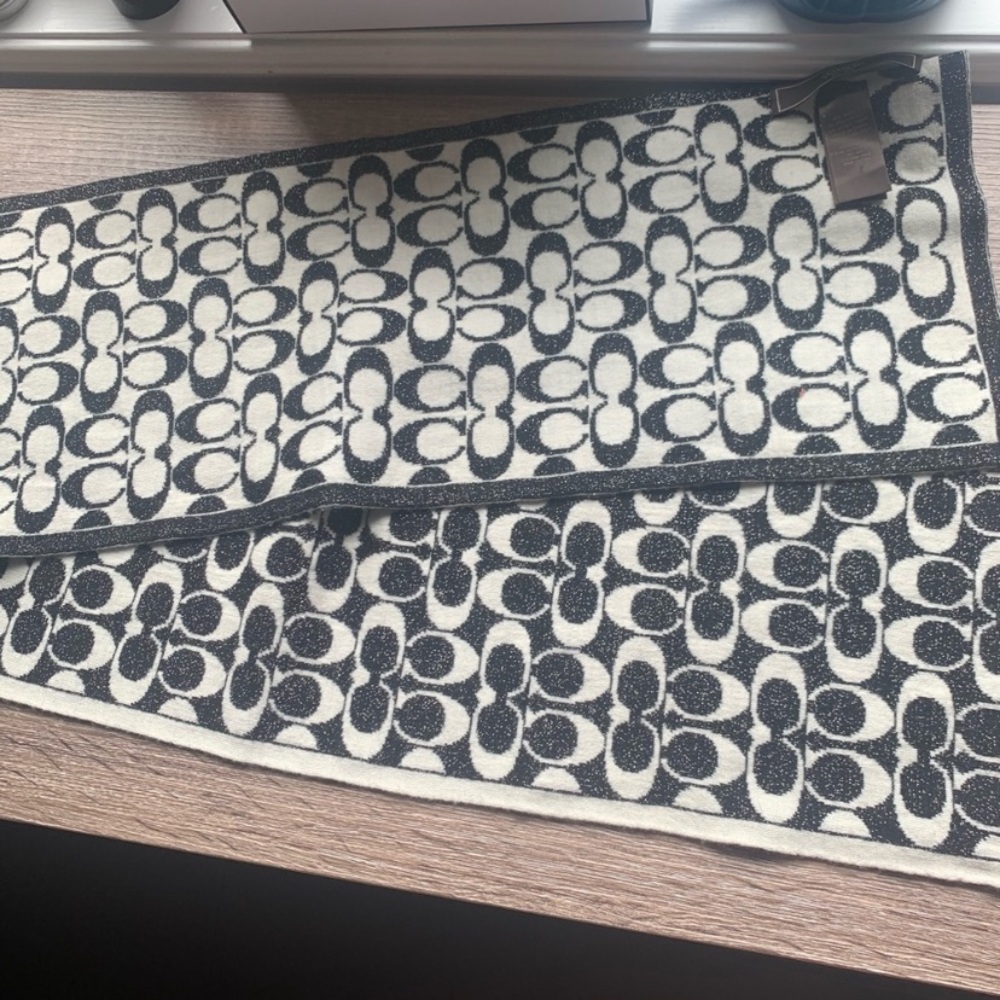 Coach Reversible Monogram Scarf - Picture 2 of 4